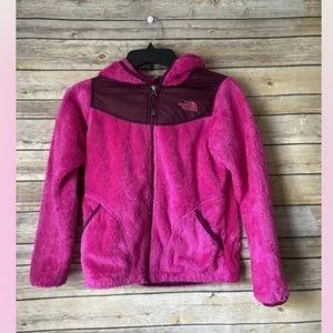 THE NORTH FACE Girl's Fleece hoodie Hooded Jacket Pink Medium 10 12